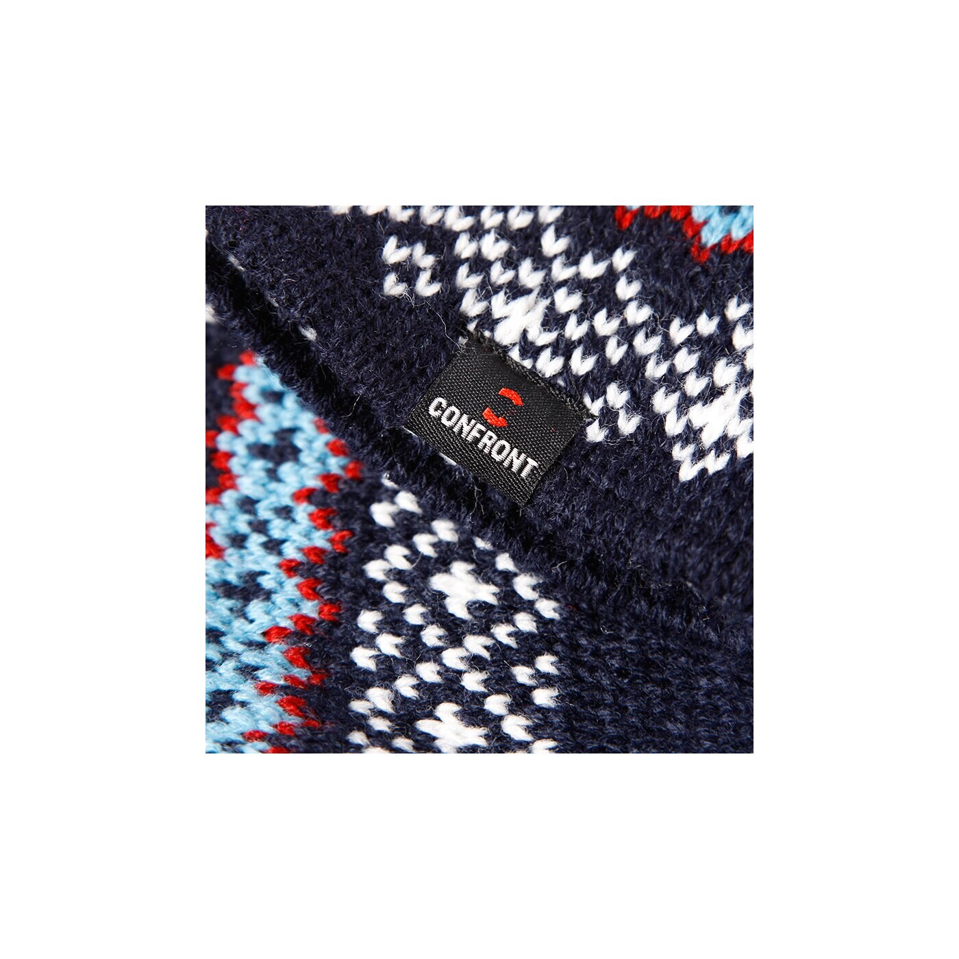 Czapka zimowa damska CONFRONT CZAPKA POM-POM DARK PATTERN BEANIE cf33cau26 kolor multicolor