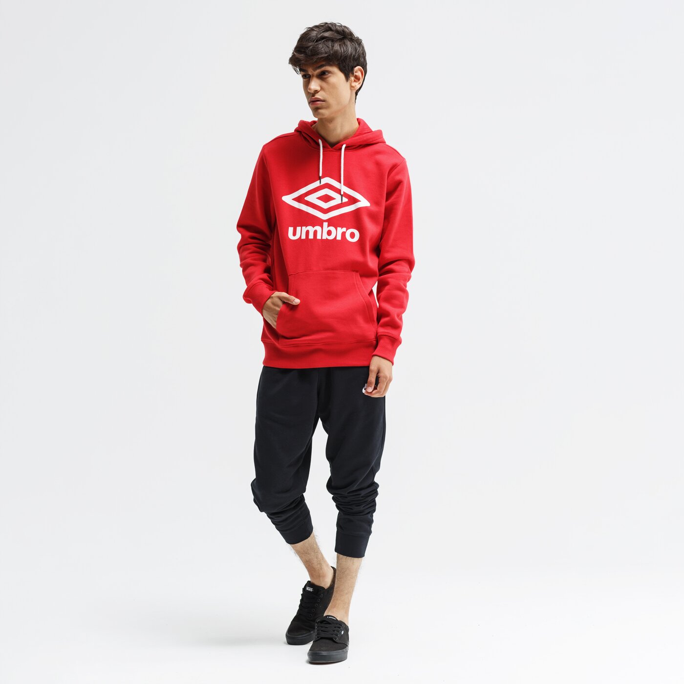 Bluza męska UMBRO BLUZA FW LARGE LOGO OH 65358u-7ra kolor czerwony