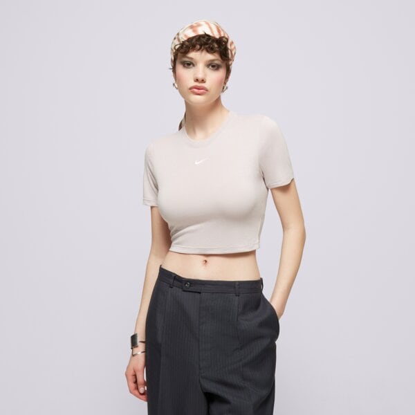 Koszulka damska NIKE T-SHIRT W NSW ESSNTL SLM CRP fb2873-019 kolor różowy