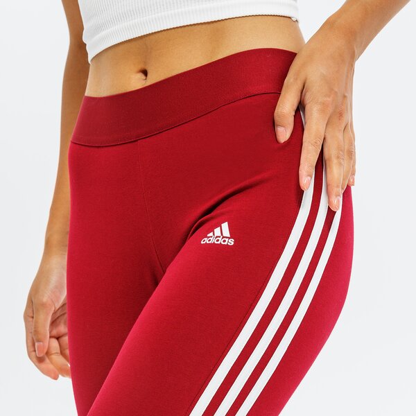 Spodnie dresowe damskie ADIDAS LEGGINGS W 3S hk9678 kolor bordowy