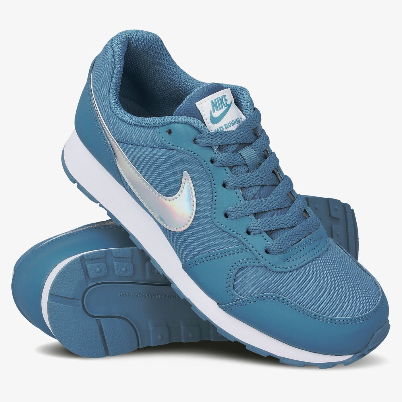 Buty dziecięce NIKE MD RUNNER 2 FP cj2141-401 kolor niebieski