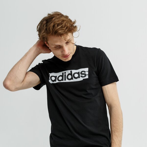 Koszulka męska ADIDAS T-SHIRT SS E LIN BRUSH T dv3046 kolor czarny
