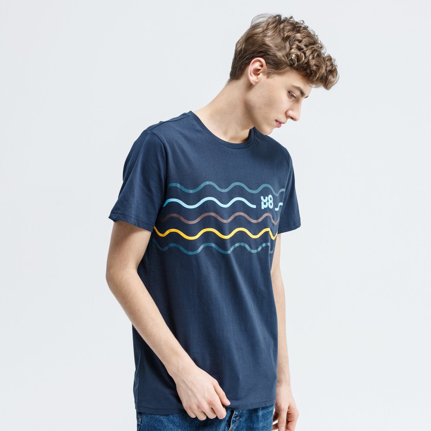 Koszulka męska UP8 T-SHIRT STEEN up120tsm01001 kolor granatowy