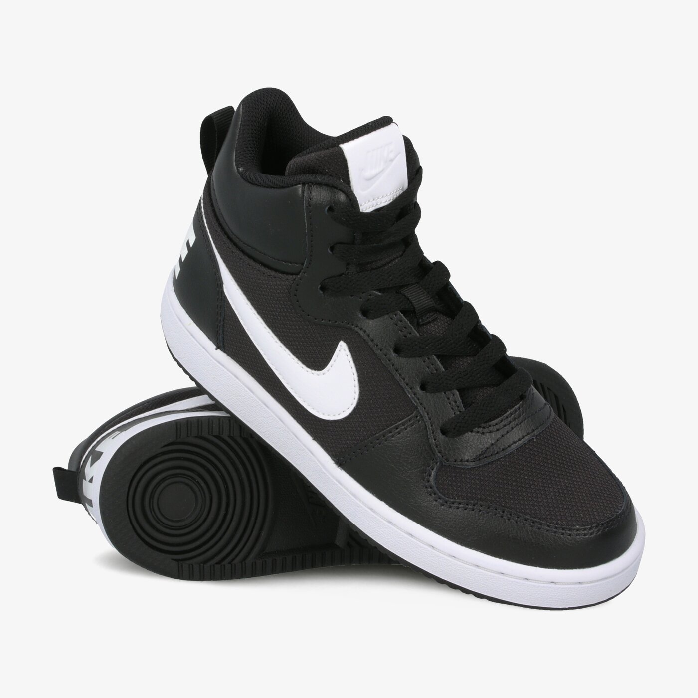 Buty dziecięce NIKE COURT BOROUGH MID PE (GS) bv1607-001 kolor czarny