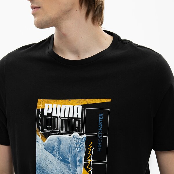 Koszulka męska PUMA T-SHIRT PUMA ART GRAPHIC 671770 01 kolor czarny