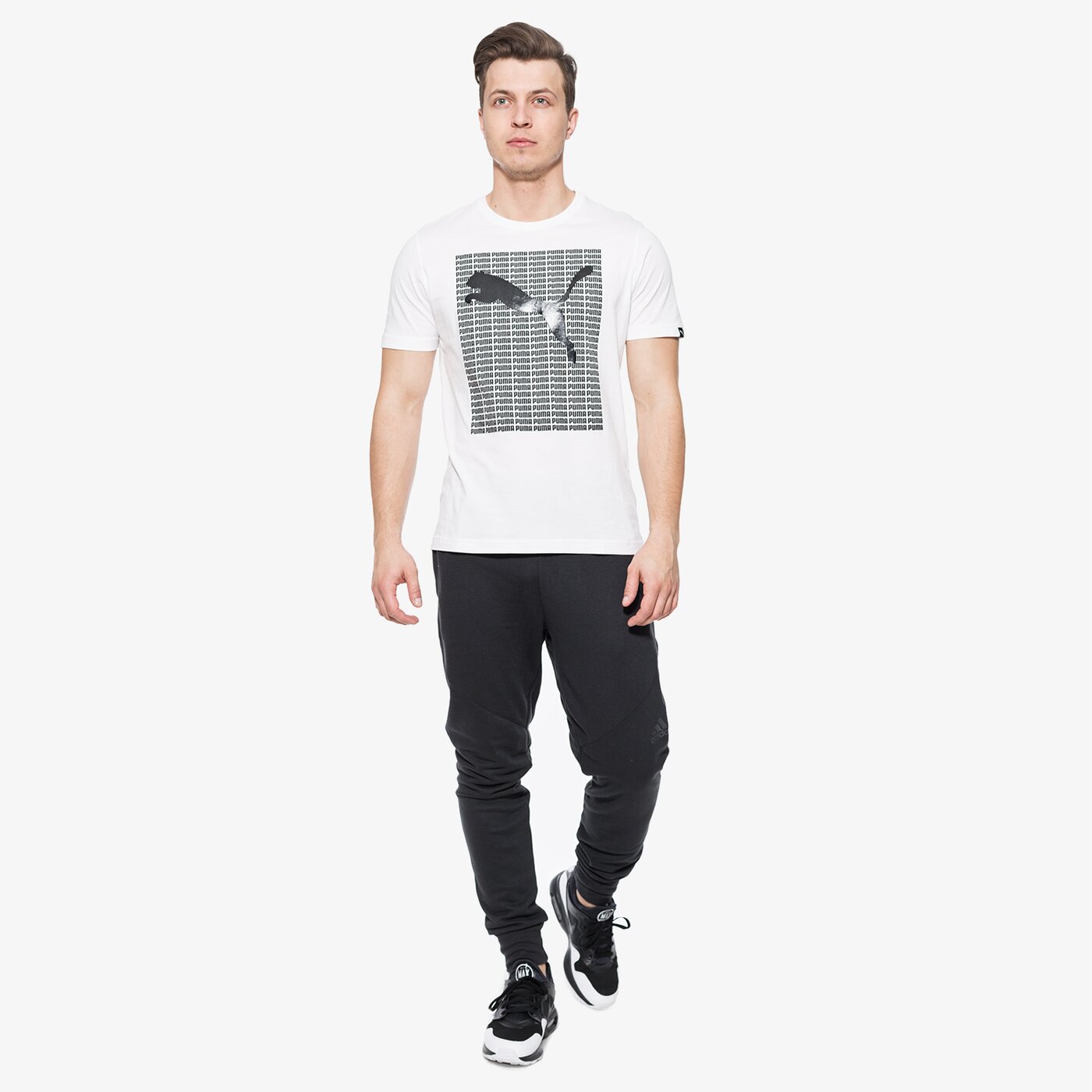Koszulka męska PUMA T-SHIRT SS REPEAT 59487202 kolor biały