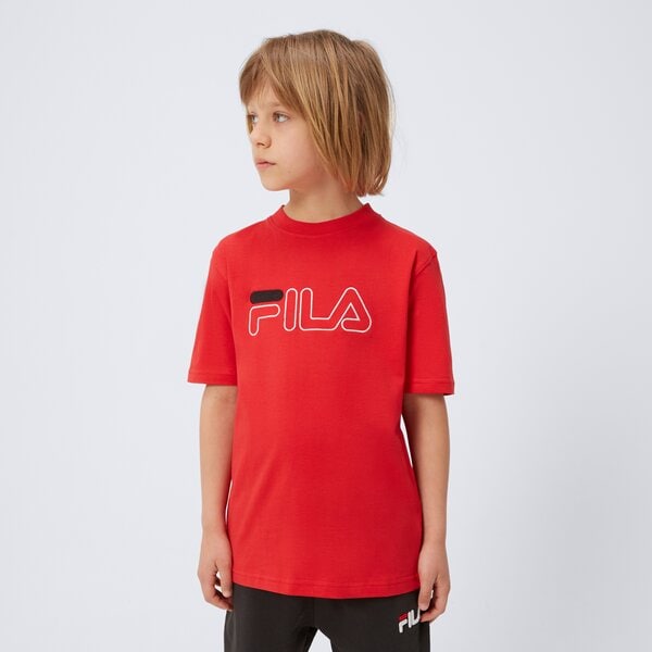 Koszulka dziecięca FILA T-SHIRT FILA PEW RED fw23jdk001pewred kolor bordowy