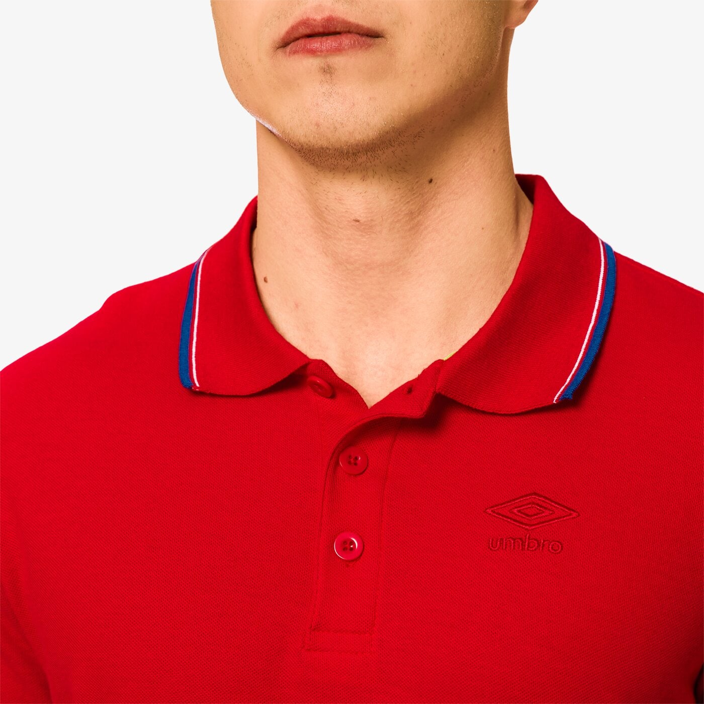 Koszulka polo męska UMBRO POLO DIEGO ul17pom03001 kolor czerwony