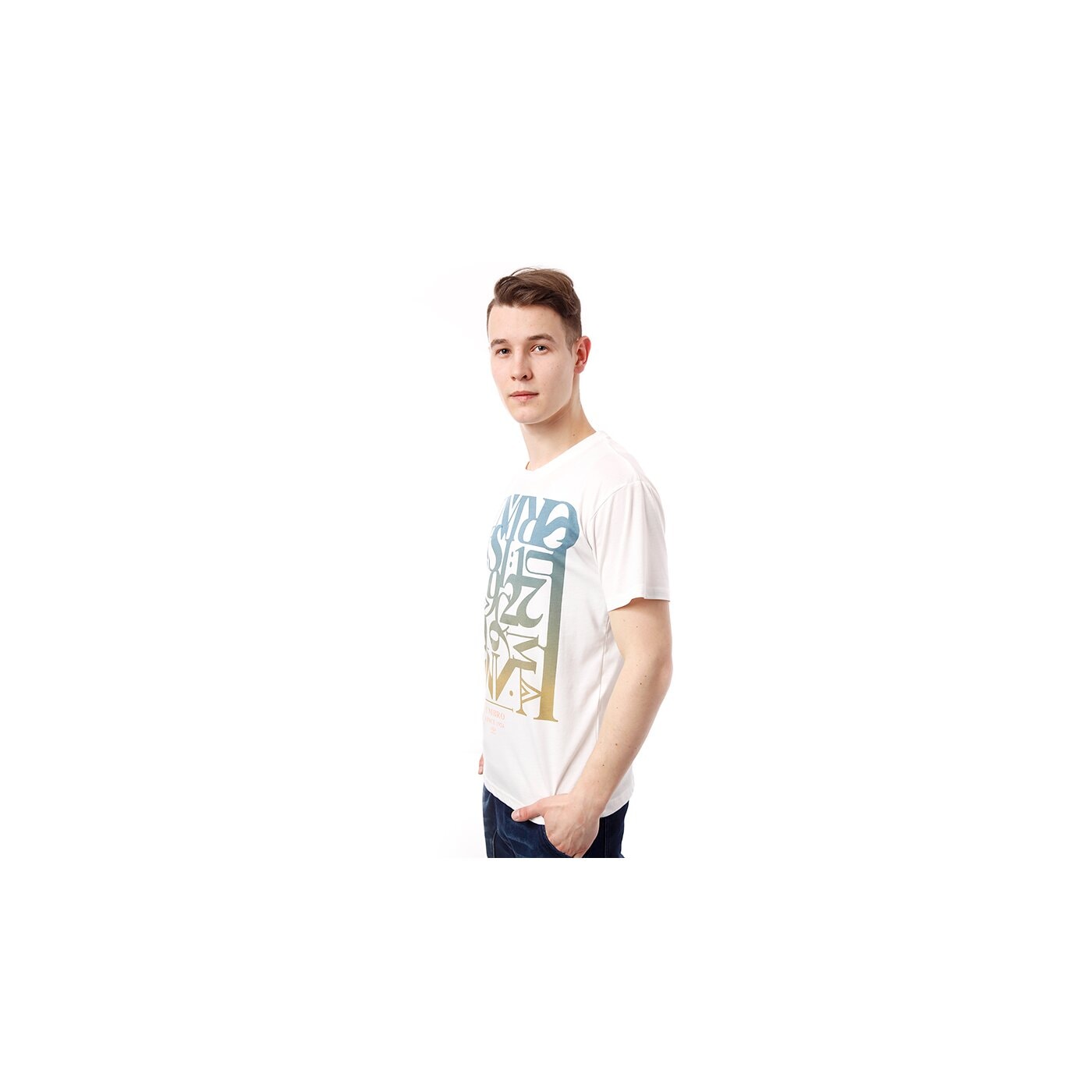Koszulka męska UMBRO  T-SHIRT KROTOS ul14tsm12001 kolor biały