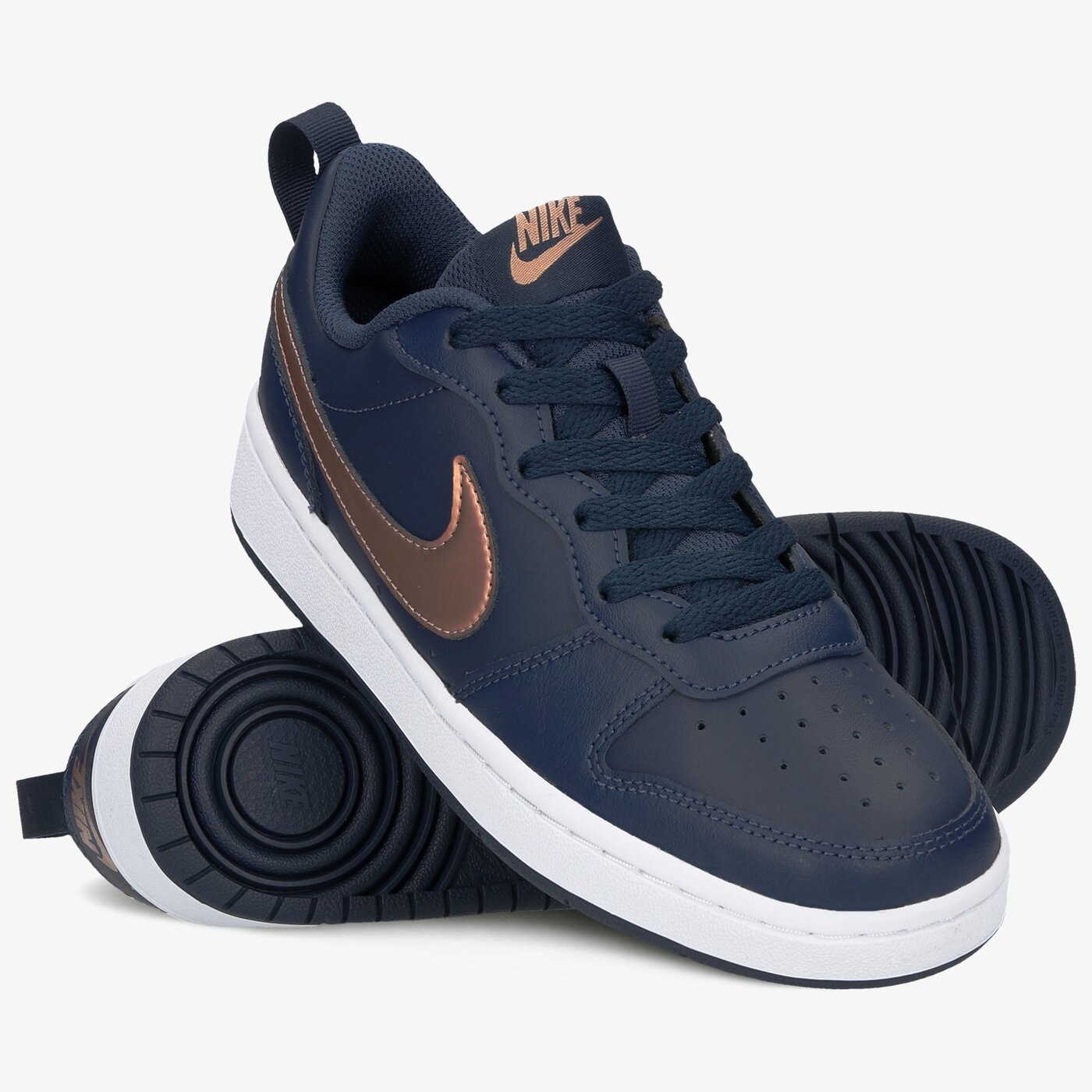 Buty dziecięce NIKE COURT BOROUGH LOW 2 bq5448-401 kolor granatowy