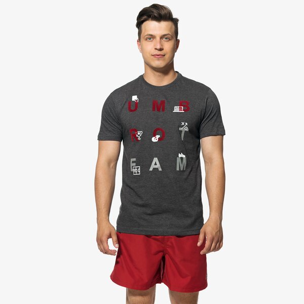 Koszulka męska UMBRO T-SHIRT SS MARK ul18tsm57001 kolor szary
