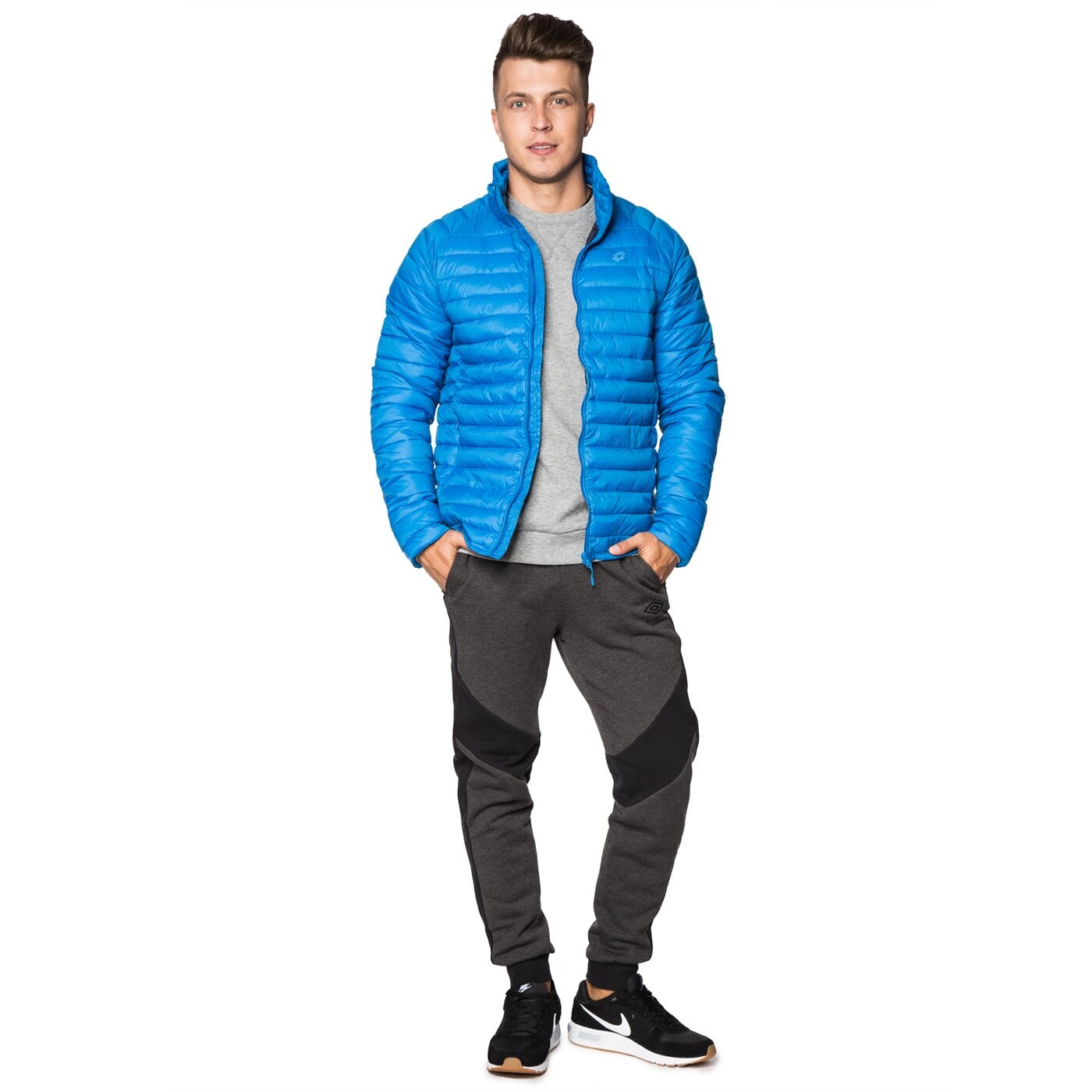 Kurtka zimowa męska LOTTO KURTKA LIGHT lo36kum42002 kolor niebieski