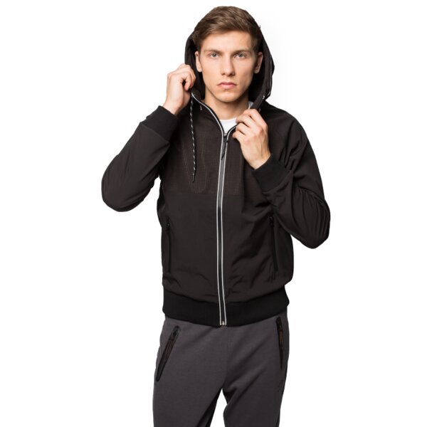 Kurtka przejściowa męska UMBRO SOFTSHELL ABRO ul35ksm01001 kolor czarny