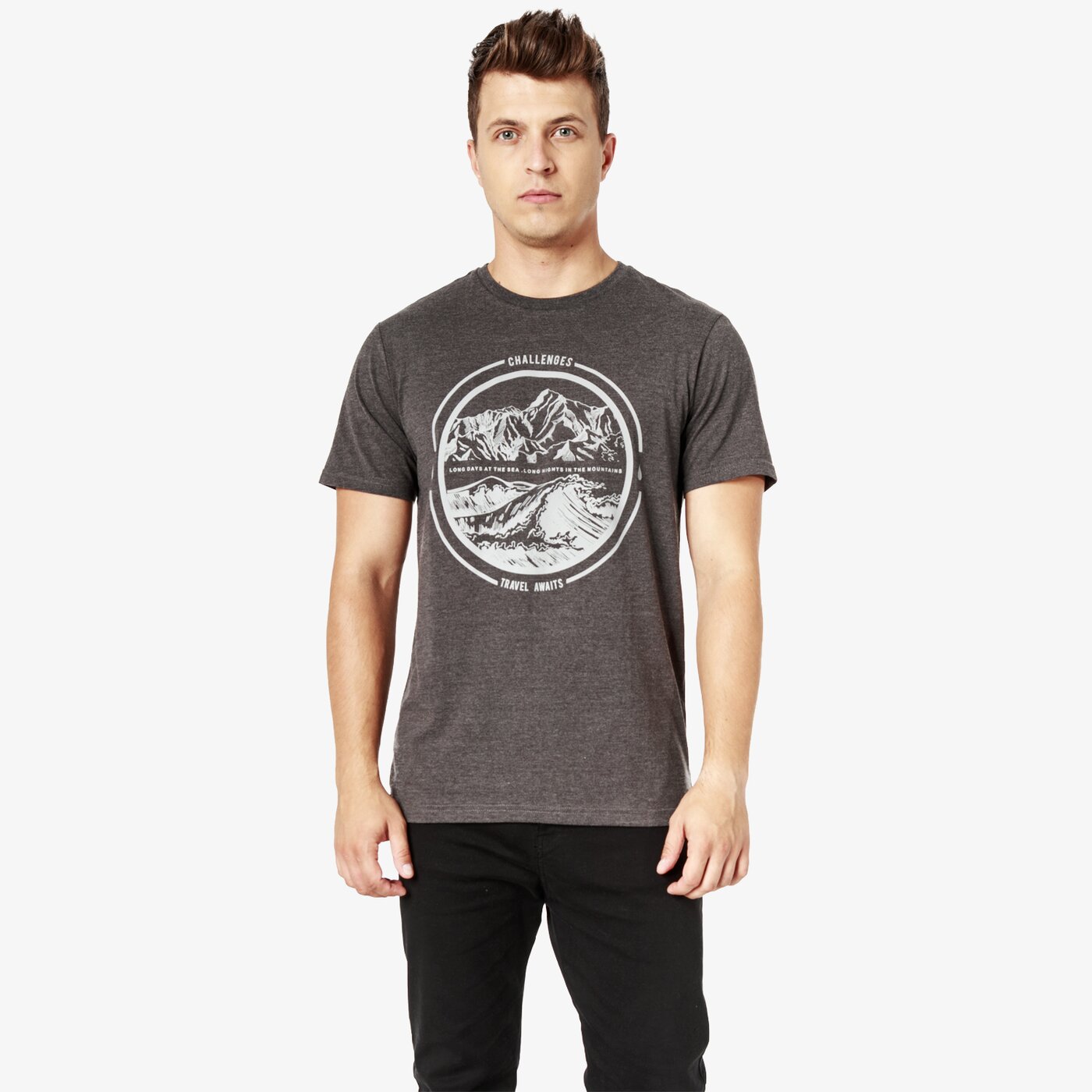 Koszulka męska FEEWEAR T-SHIRT SS ICEFALL fw38tsm20001 kolor szary