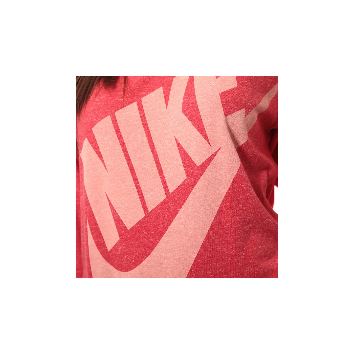 Koszulka damska NIKE T-SHIRT L\S GYM VINTAGE CREW 614805660 kolor czerwony