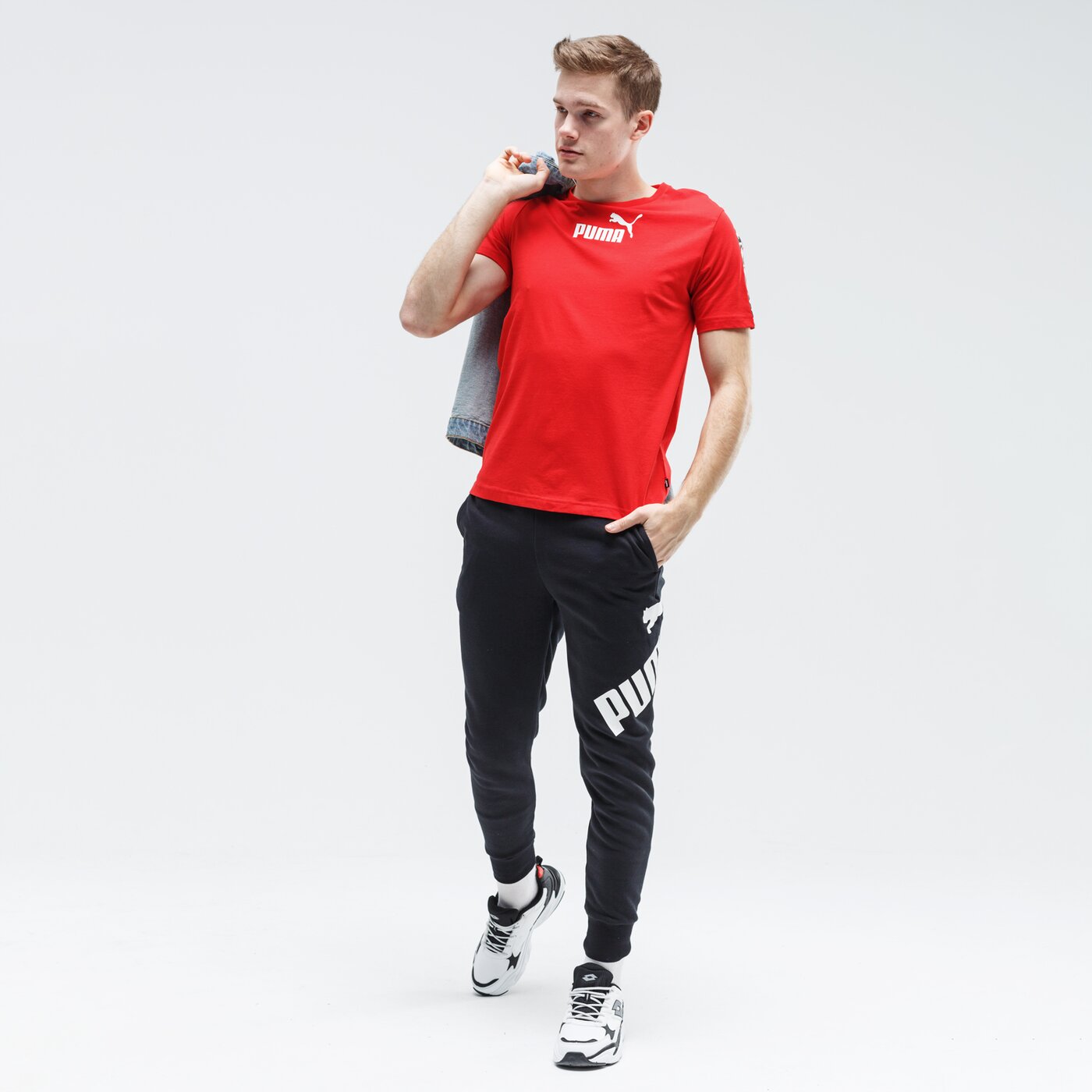 Koszulka męska PUMA T-SHIRT AMPLIFIED 581384 11 kolor czerwony