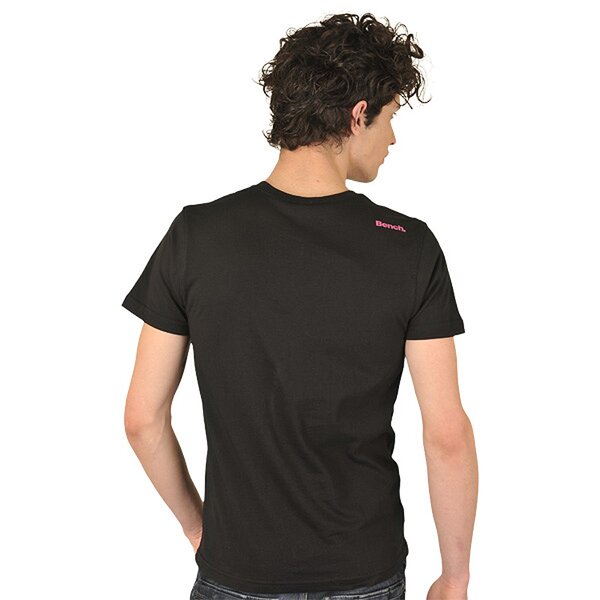 Koszulka męska BENCH T-SHIRT ONE TWOS bmga2276bk001 kolor czarny