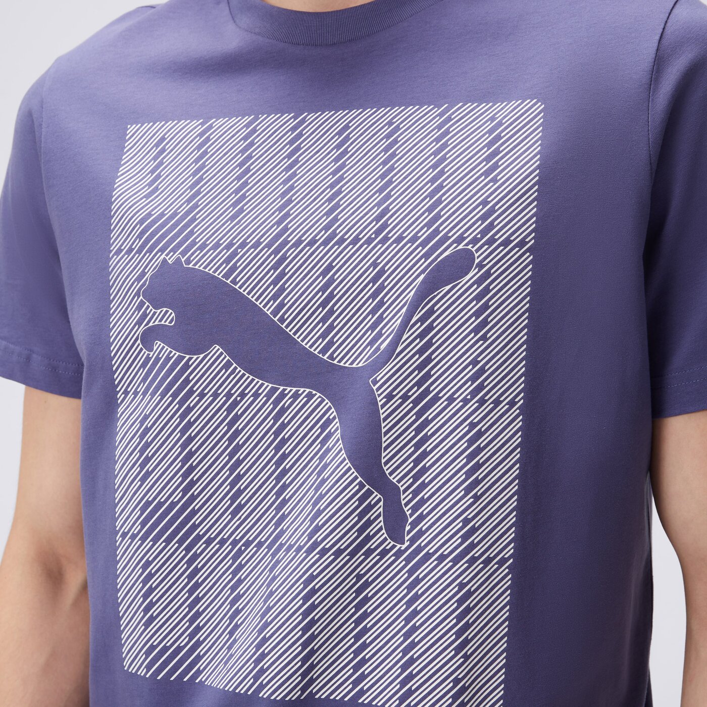Koszulka męska PUMA T-SHIRT GRAPHICS PUMA WORDING 68482546 kolor niebieski