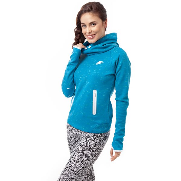 Bluza damska NIKE BLUZA TECH FLEECE HOODIE 642663413 kolor niebieski