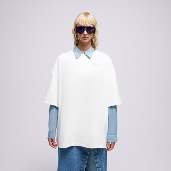 S.NOW JOB SIZEER T SHIRT “MAYBE”-NATURAL WHITE si123tsu50001 kolor biały