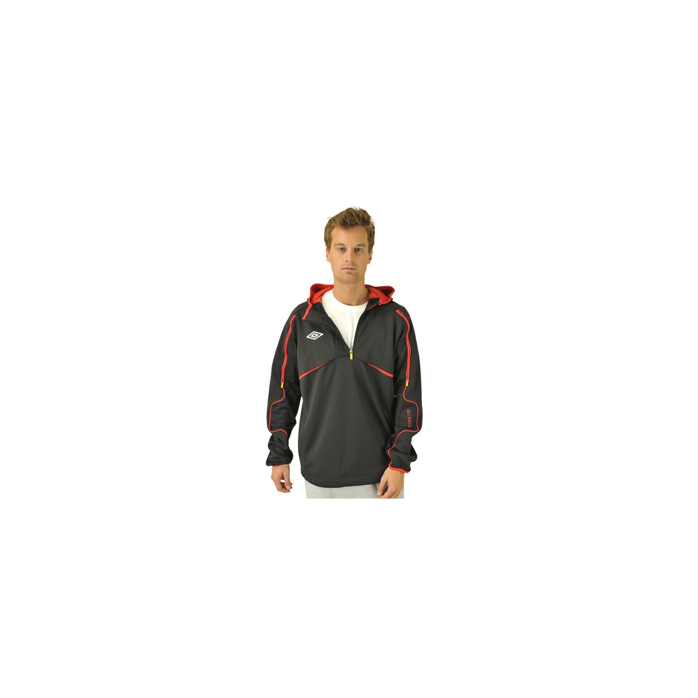Bluza męska UMBRO BLUZA GEOMETRA HALF ZIP TRAINING TOP 60805ucgd kolor szary