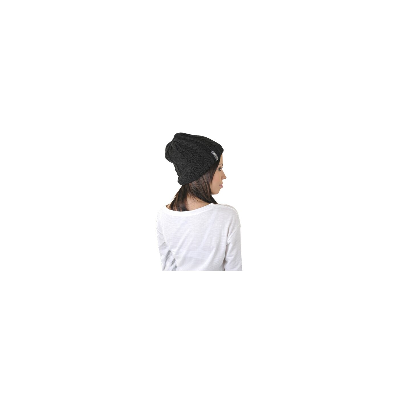 Czapka zimowa damska REEBOK CZAPKA Z BI CABLE HAT BLACK w36769 kolor czarny