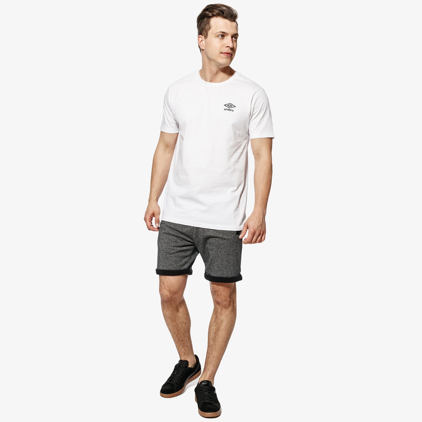 Koszulka męska UMBRO T-SHIRT SS FINN ul18tsm90001 kolor biały