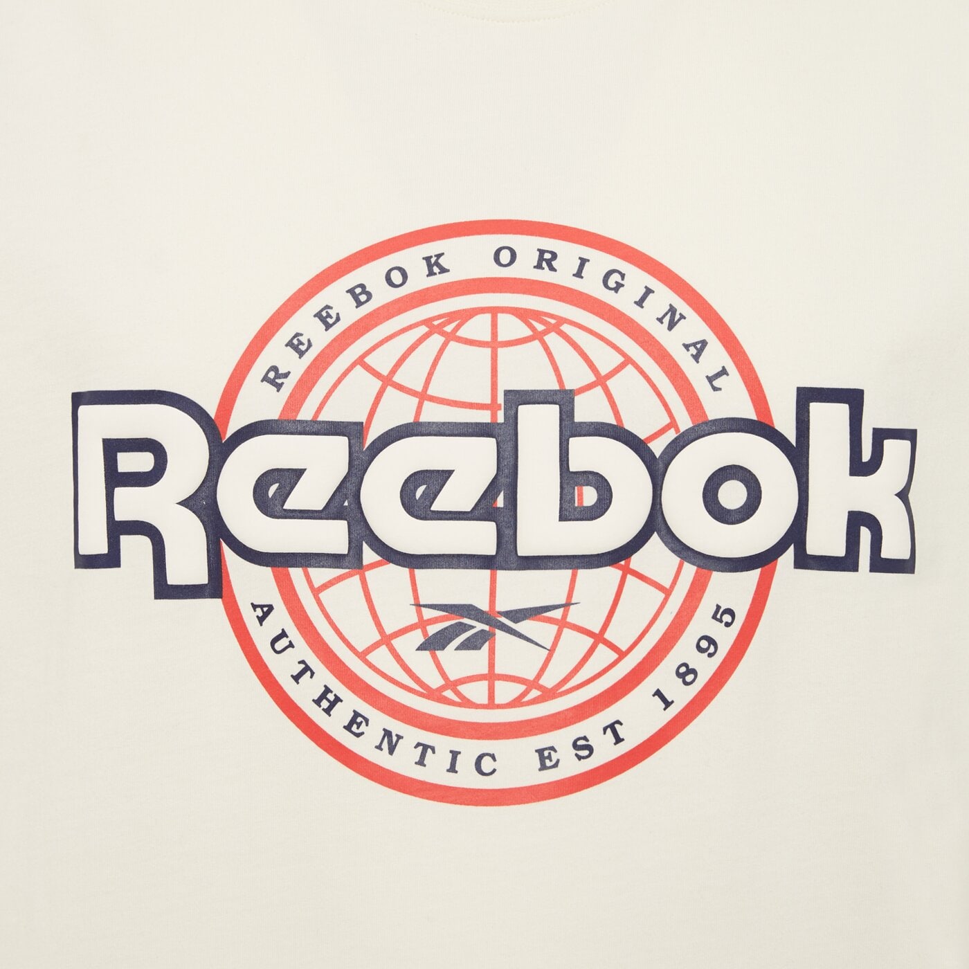 Koszulka męska REEBOK T-SHIRT REEBOK WORLD T-SHIRT 100253219 kolor beżowy