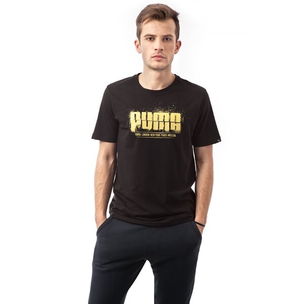 Koszulka męska PUMA T-SHIRT PUMA AROUND 83242901 kolor czarny