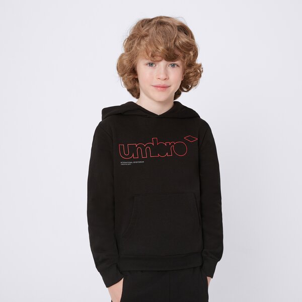 Bluza dziecięca UMBRO BLUZA Z KAPTUREM BUHO JR ul125blmj0201 kolor czarny