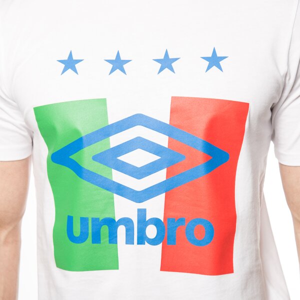 Koszulka męska UMBRO T-SHIRT FLAG ITALY 64184u002 kolor biały