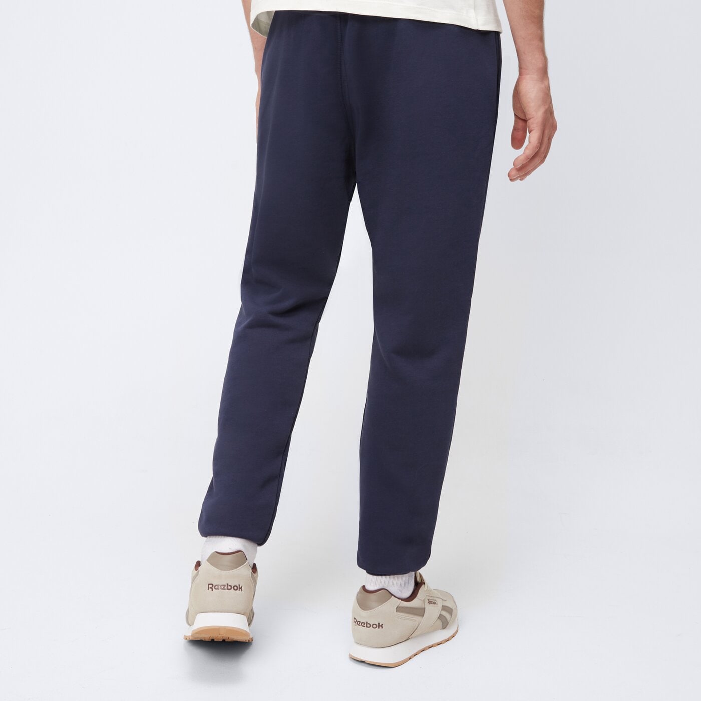 Spodnie dresowe męskie REEBOK SPODNIE IDENTITY SMALL LOGO FT JOGGER 100049529 kolor granatowy