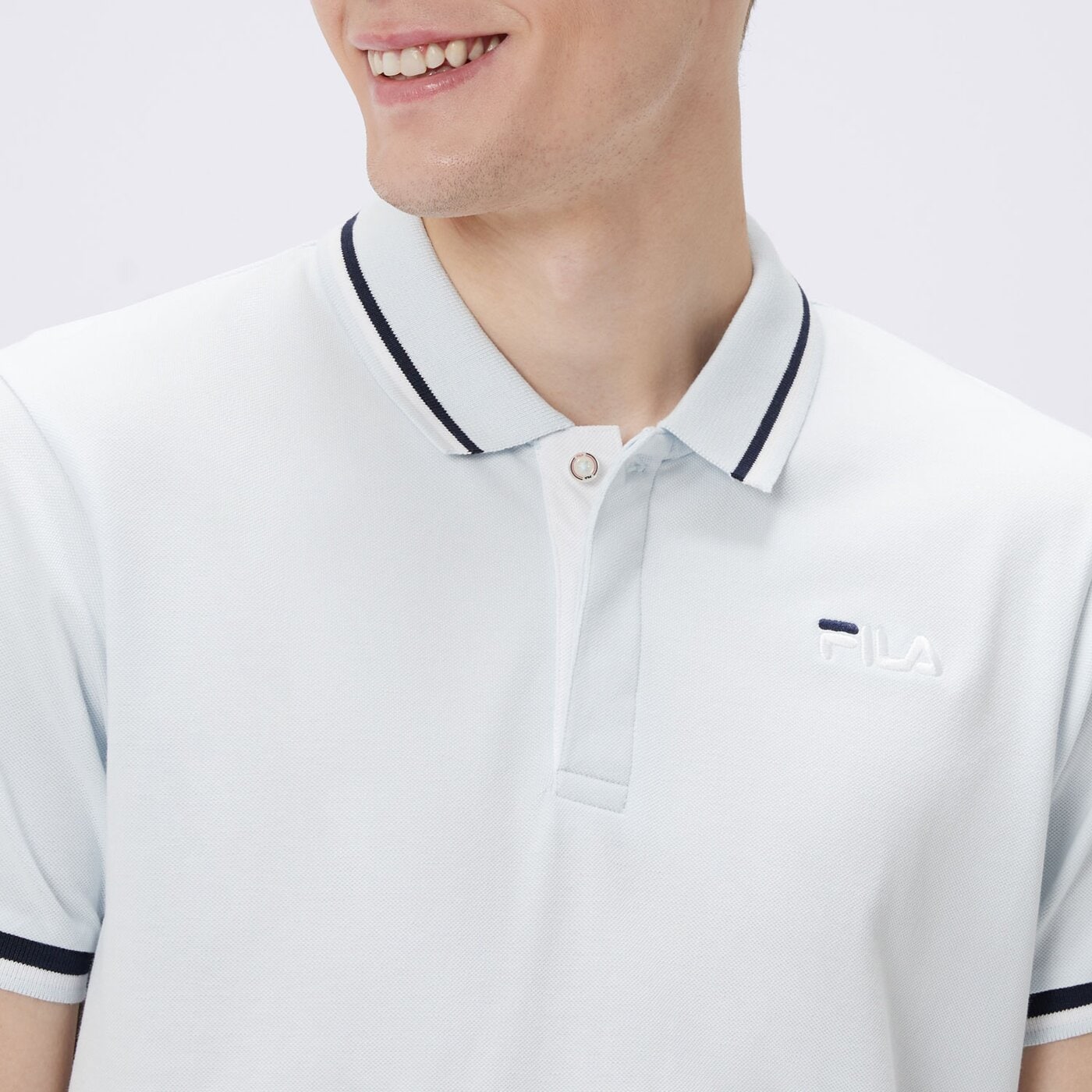 Koszulka polo męska FILA POLO PAZZO ss17spm041449 kolor niebieski