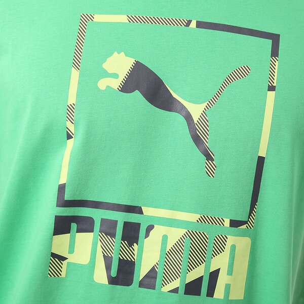 Koszulka męska PUMA T-SHIRT S.CASUAL LOGO TEE 82818507 kolor zielony
