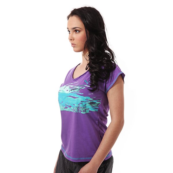Koszulka damska PUMA T-SHIRT WMS WAVE TEE 56490503 kolor fioletowy