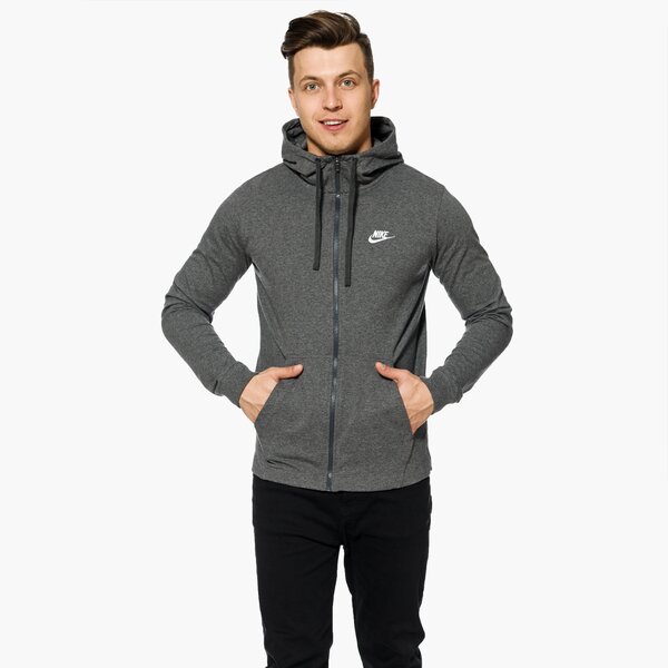 Bluza męska NIKE BLUZA M NSW HOODIE FZ JSY CLUB 861754-071 kolor szary