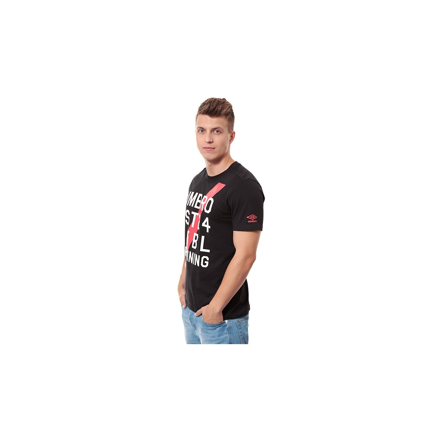 Koszulka męska UMBRO T-SHIRT GRAPHIC FTBL TEE 62582u060 kolor czarny