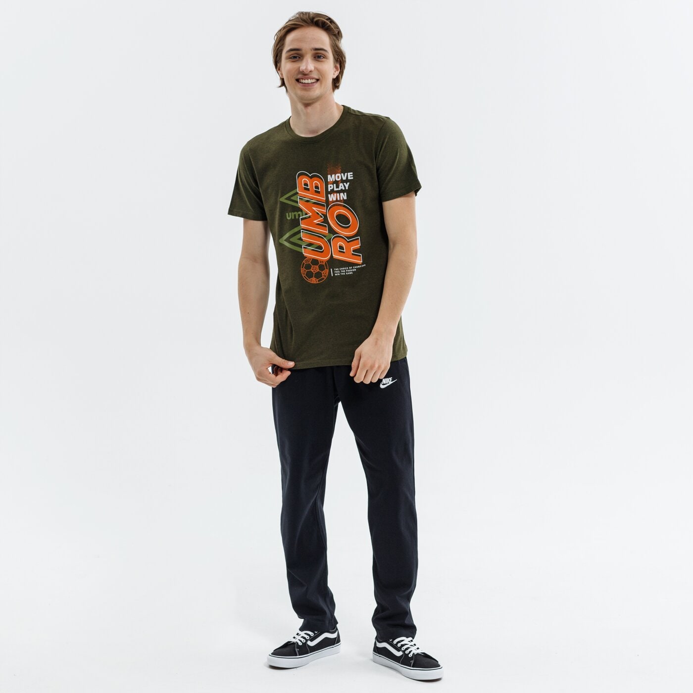 Koszulka męska UMBRO T-SHIRT ATADO ul321tsm15004 kolor khaki