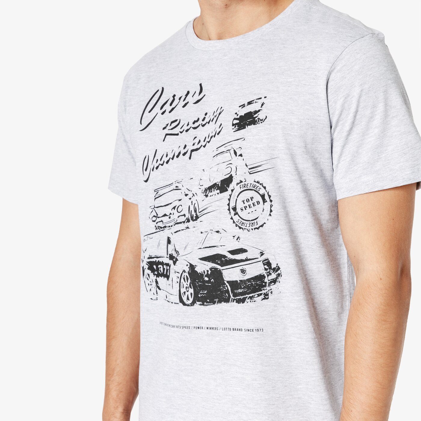 Koszulka męska LOTTO T-SHIRT SS MOTORIST lo38tsm31001 kolor szary