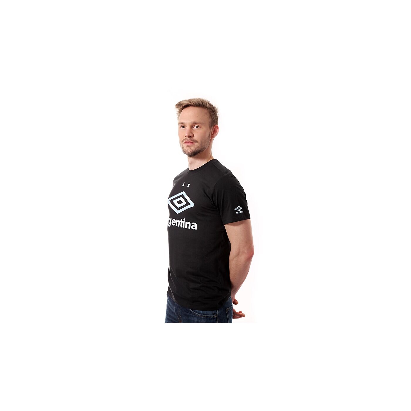 Koszulka męska UMBRO T-SHIRT 2014 - ARGENTINA FLAG LOGO 62350u090 kolor czarny