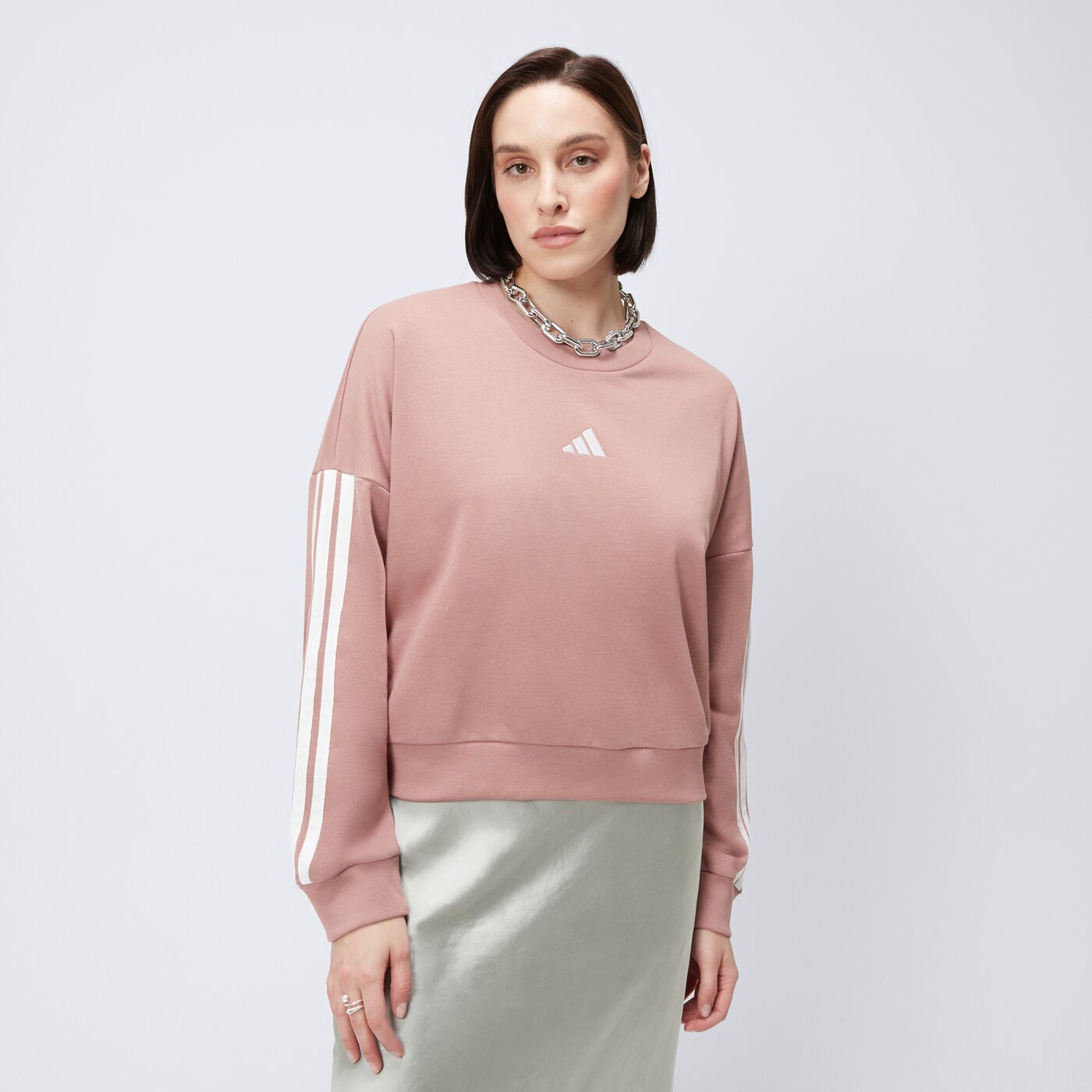 Bluza damska ADIDAS BLUZA W 3S FT SWT jd5288 kolor brązowy