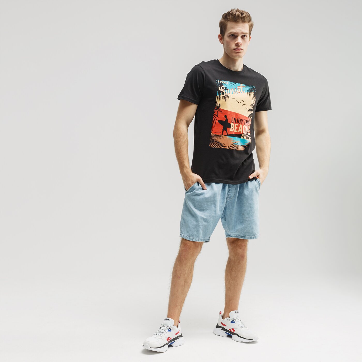 Koszulka męska UP8 T-SHIRT LIAM up120tsm48001 kolor czarny