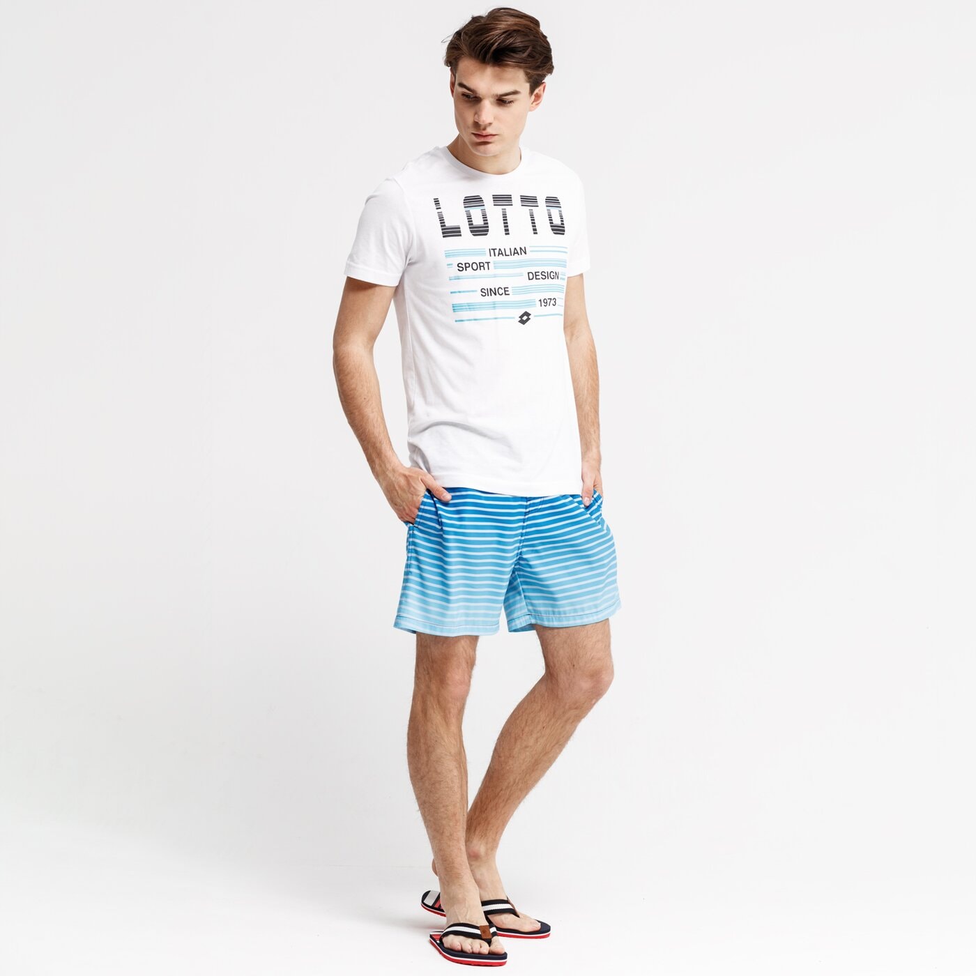 Kąpielówki męskie LOTTO KĄPIELÓWKI ALCAMO lo19szm19001 kolor niebieski