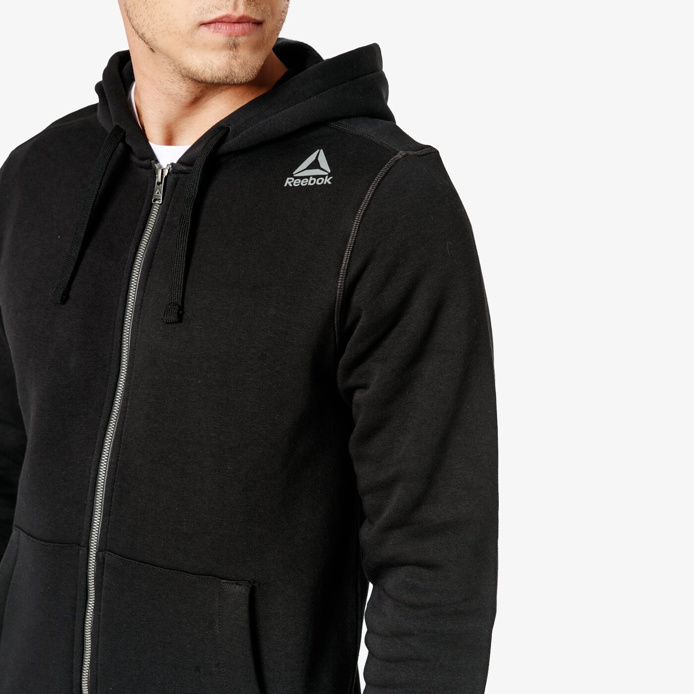 Bluza męska REEBOK BLUZA EL FLEECE FZ cy4857 kolor czarny