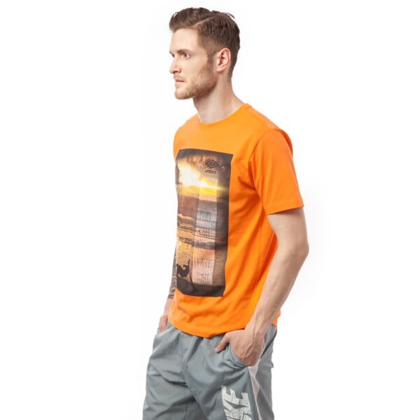 Koszulka męska UMBRO T-SHIRT BRIDO ul15tsmpr031 kolor pomarańczowy