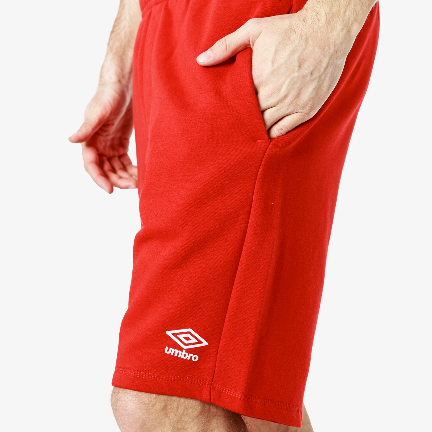 Spodenki męskie UMBRO SZORTY FW FLEECE 65362u-gsg kolor czerwony
