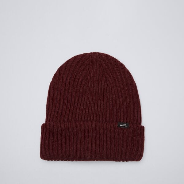 Czapka zimowa damska VANS CZAPKA ZIMOWA MN CLIPPED CUFF BEANIE-B vn0a53vw4qu1 kolor bordowy