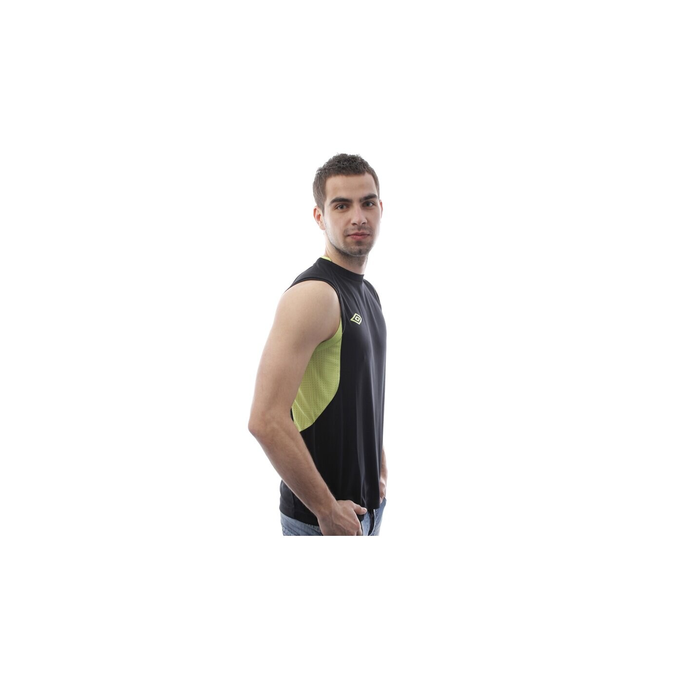 Koszulka męska UMBRO T-SHIRT GEOMETRA POLY 61128uklm kolor czarny