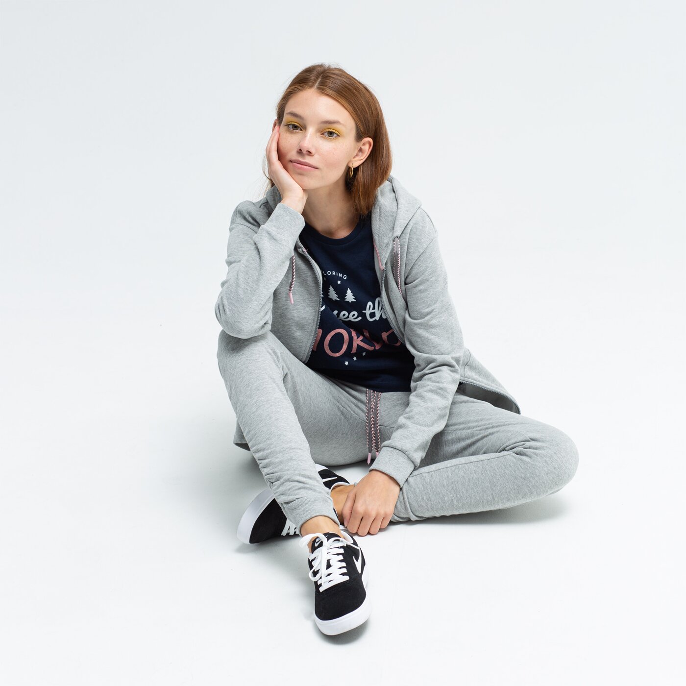 Bluza damska FEEWEAR BLUZA ROZPINANA Z KAPTUREM NANGA fw39bld13001 kolor szary