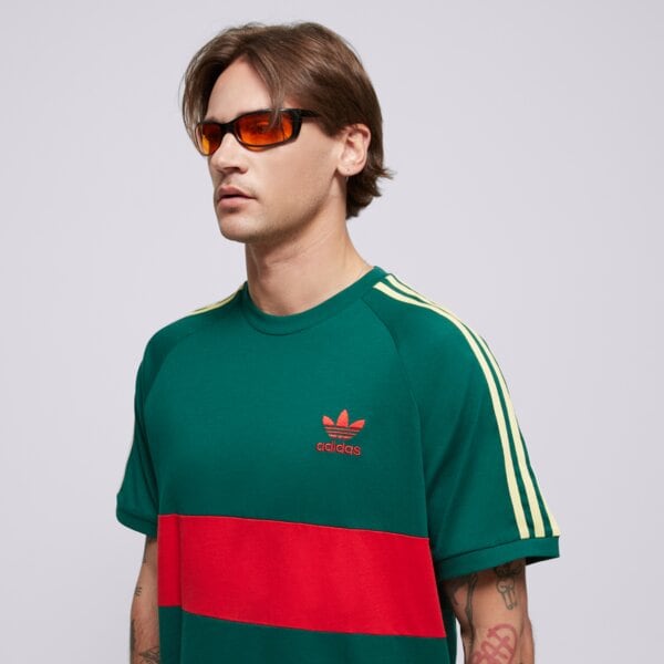 Koszulka męska ADIDAS T-SHIRT 3S PANEL TEE jd4277 kolor zielony